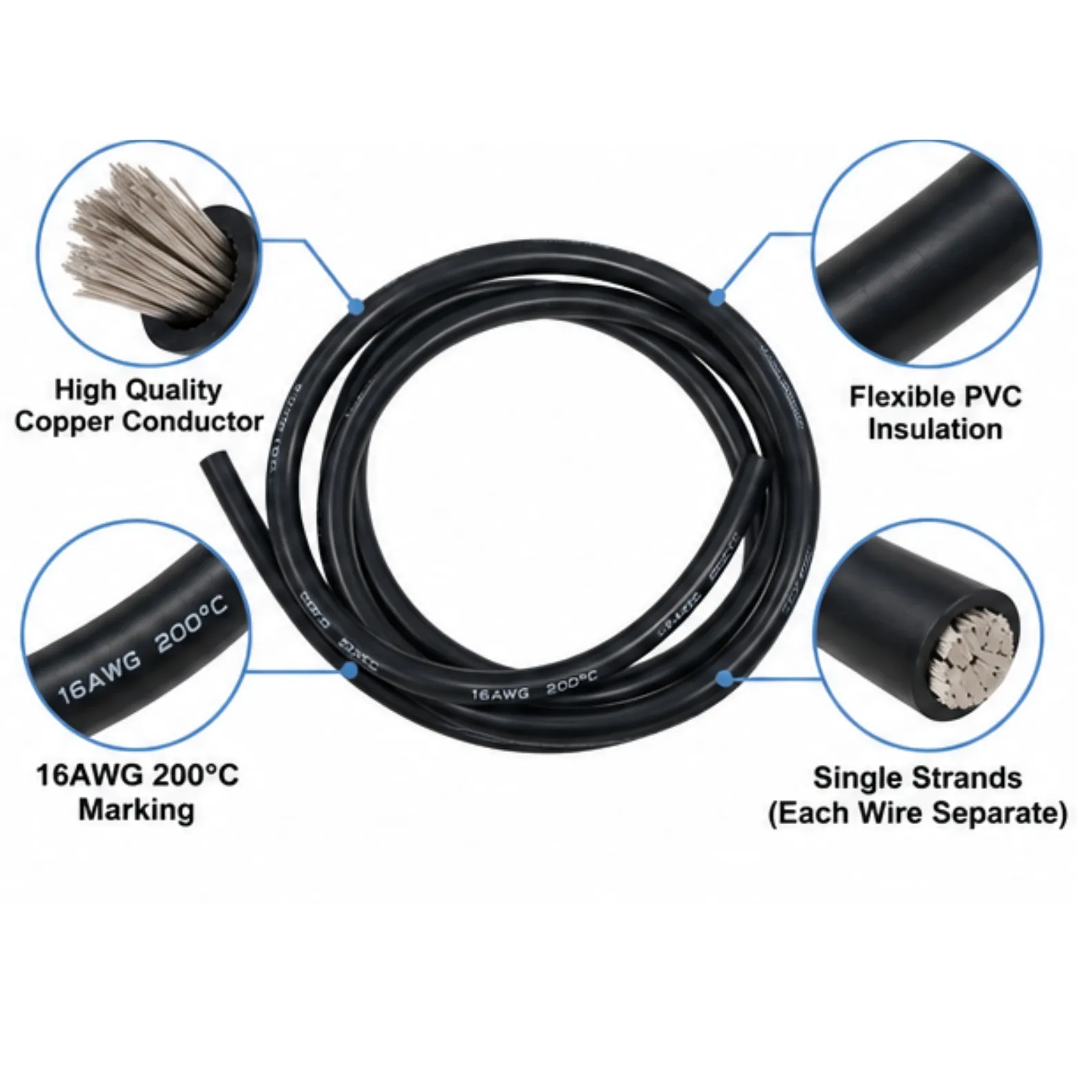 SILICONE WIRE 16AWG BLACK - Image 3